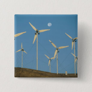 USA, California, Altamont Pass, wind generators. 15 Cm Square Badge