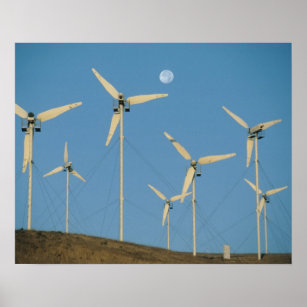 USA, California, Altamont Pass, wind generators. Poster