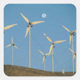 USA, California, Altamont Pass, wind generators. Square Sticker