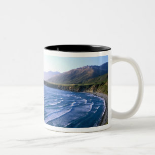 USA, California, Big Sur, bay along Highway 1. Two-Tone Coffee Mug