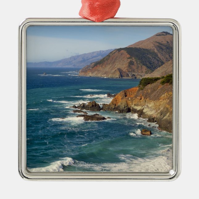 USA, California, Big Sur Coastline Metal Ornament (Front)