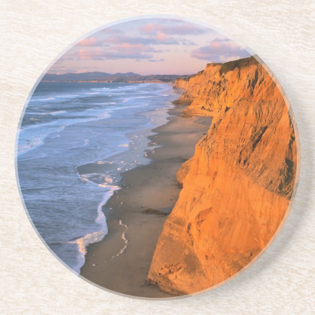USA, California, Cliffs At Pescadero State Beach Coaster (Front)