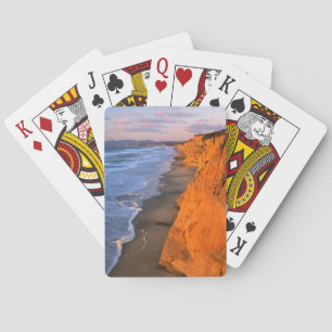 USA, California, Cliffs At Pescadero State Beach Playing Cards