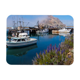 USA, California. Docked Boats At Morro Bay Magnet