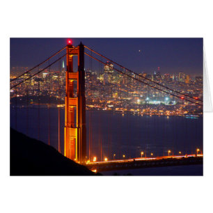 USA, California. Golden Gate Bridge At Night