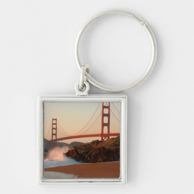 USA, California. Golden Gate Bridge View Key Ring (Front)