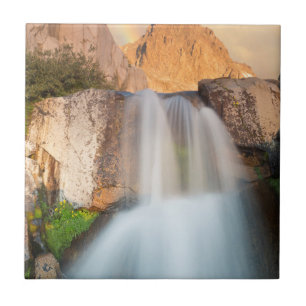 USA, California, Inyo National Forest. Waterfall Tile