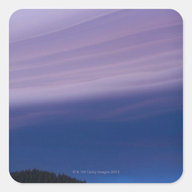 USA, California, Lake Tahoe, Landscape with Square Sticker (Front)