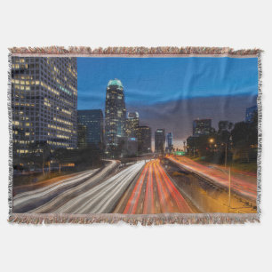 USA, California, Los Angeles, 110 Freeway 2 Throw Blanket