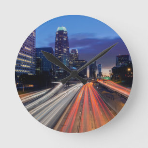 USA, California, Los Angeles, 110 Freeway Round Clock