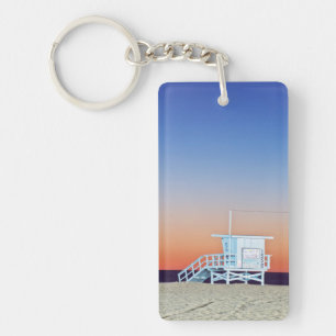 USA, California, Los Angeles, Santa Monica Beach Key Ring