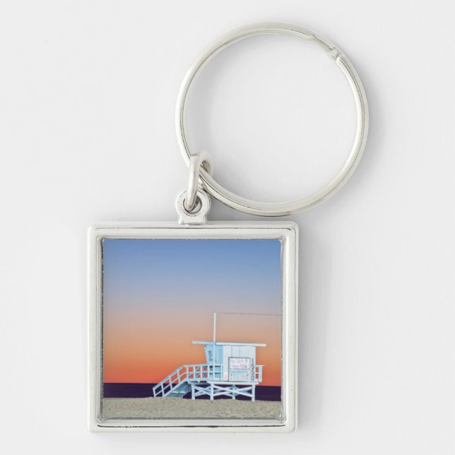 USA, California, Los Angeles, Santa Monica Beach Key Ring (Front)