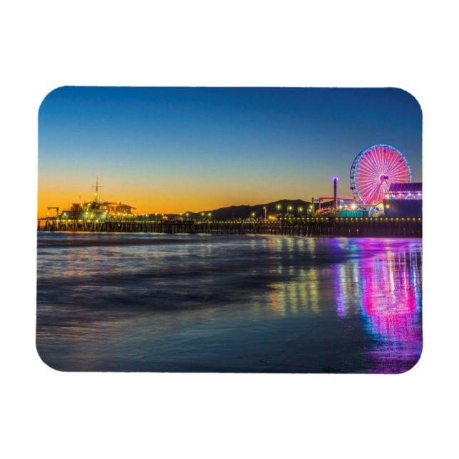 USA, California, Los Angeles, Santa Monica Pier Magnet (Horizontal)