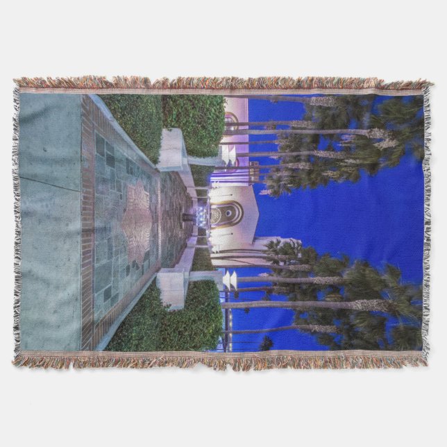 USA, California, Los Angeles, Union Station Throw Blanket (Front)