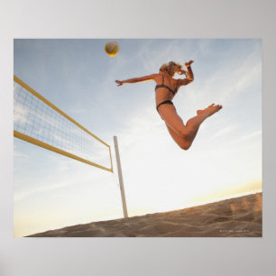 USA, California, Los Angeles, woman playing 2 Poster