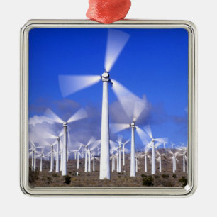 USA, California, Mojave. View of a wind turbine Metal Tree Decoration