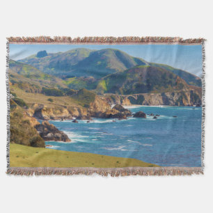 USA, California. Panorama Of Big Sur With Bixby Throw Blanket