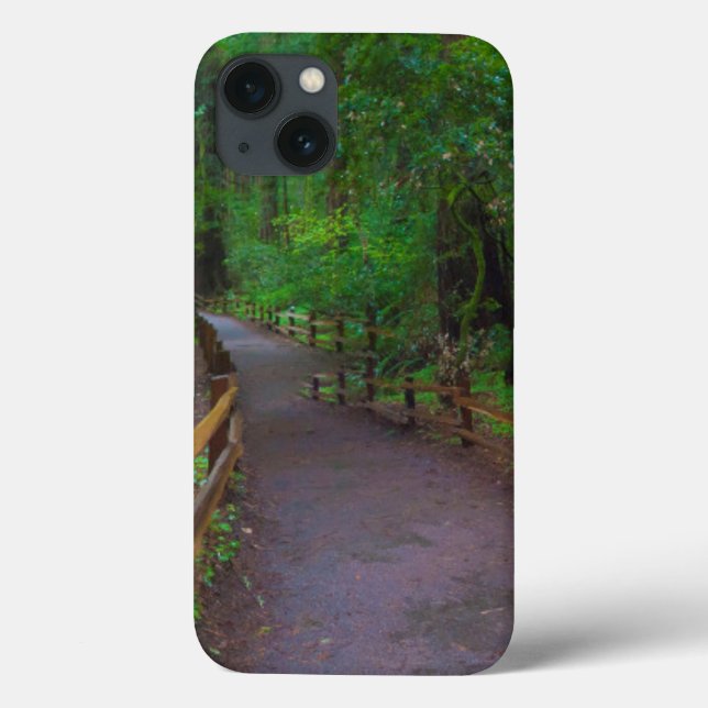 USA, California. Path Among Redwoods Case-Mate iPhone Case (Back)