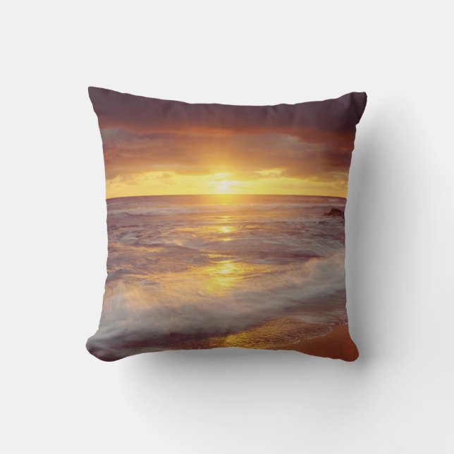 USA, California, San Diego. Sunset Cliffs beach Cushion (Front)
