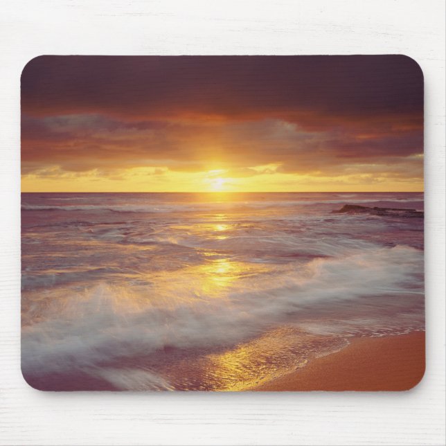 USA, California, San Diego. Sunset Cliffs beach Mouse Pad (Front)