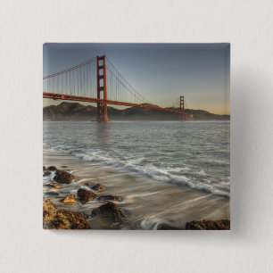 USA, California, San Francisco.  A scenic view 15 Cm Square Badge
