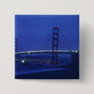 USA, California, San Francisco. Golden Gate 2 15 Cm Square Badge