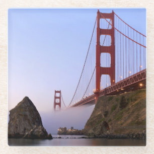 USA, California, San Francisco. Golden Gate 3 Glass Coaster