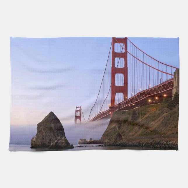 USA, California, San Francisco. Golden Gate 3 Tea Towel (Horizontal)