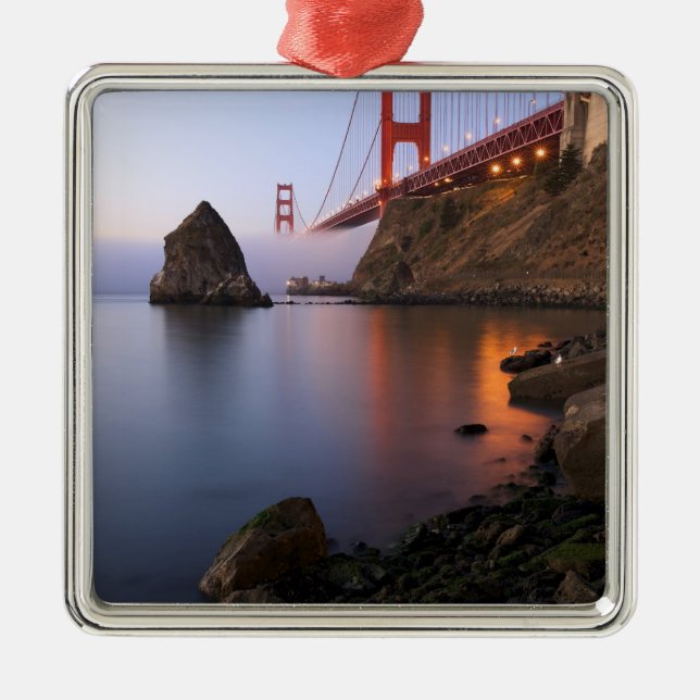 USA, California, San Francisco. Golden Gate Metal Ornament (Front)