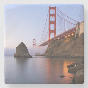 USA, California, San Francisco. Golden Gate Stone Coaster