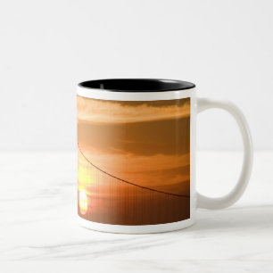 USA. California. San Francisco. Sun setting Two-Tone Coffee Mug