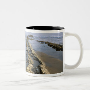 USA, California, Santa Barbara, Henry's Beach. Two-Tone Coffee Mug