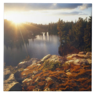 USA, California, Sierra Nevada Mountains. Sunset Tile