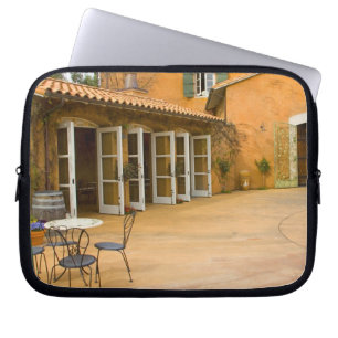 USA, California, Sonoma Valley, Patio at Viansa Laptop Sleeve