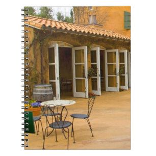 USA, California, Sonoma Valley, Patio at Viansa Notebook