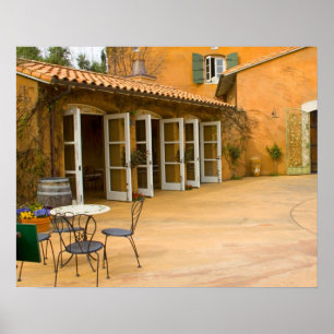 USA, California, Sonoma Valley, Patio at Viansa Poster