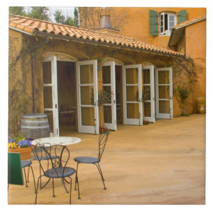 USA, California, Sonoma Valley, Patio at Viansa Tile