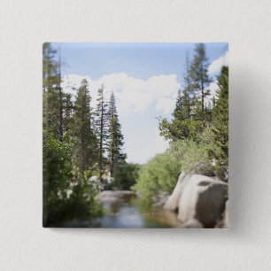 USA, California, Sonora Pass, Landscape with 15 Cm Square Badge