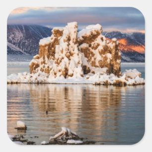 USA, California, Sunrise at Mono Lake Square Sticker