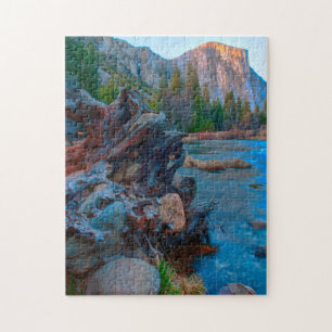 USA, California. Tree Roots In Merced River Jigsaw Puzzle