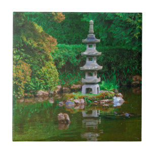 USA, California. View Of A Pond Ceramic Tile
