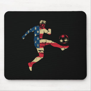 Usa Can Mex Flag Soccer North America Football Fan Mouse Pad