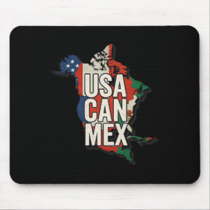 Usa Can Mex Soccer North America Football Fan Gift Mouse Pad