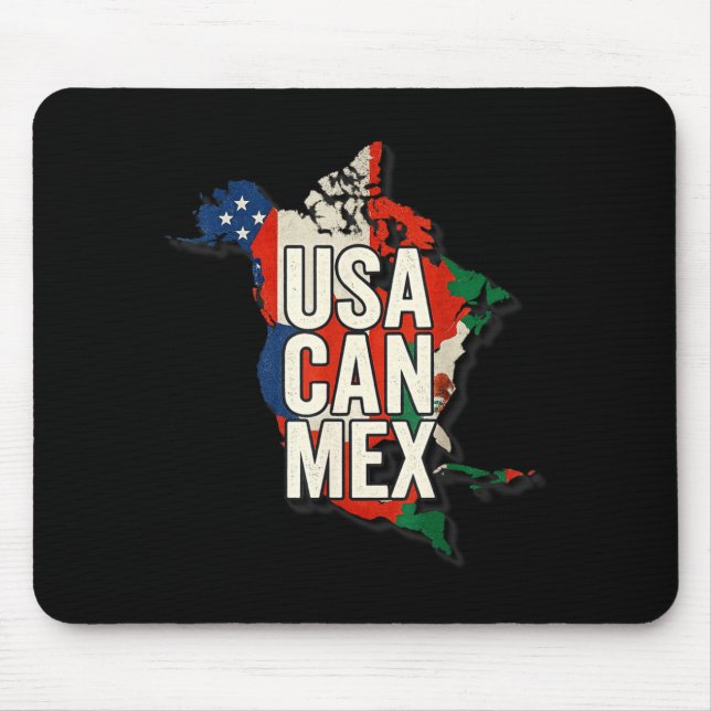 Usa Can Mex Soccer North America Football Fan  Mouse Pad (Front)