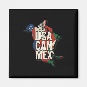 Usa Can Mex Soccer North America Footbyll Fan Gift Magnet