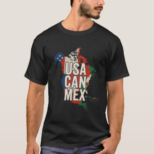 Usa Can Mex Soccer North America Footbyll Fan Gift T-Shirt