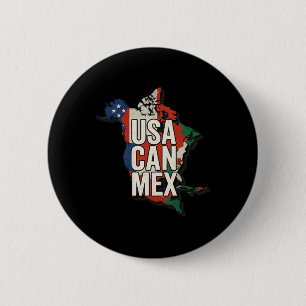 Usa Can Mex Soccer North America Footll Fan Gifts 6 Cm Round Badge