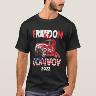 Usa Canada Flag Freedom Convoy 2022 For Canadian T T-Shirt