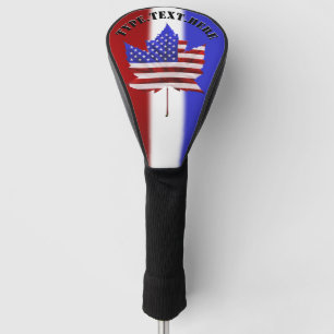 USA Canada Golf Gift Custom US Canada Driver Cover