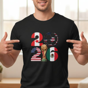 USA Canada Mexico Football Fan T-Shirt